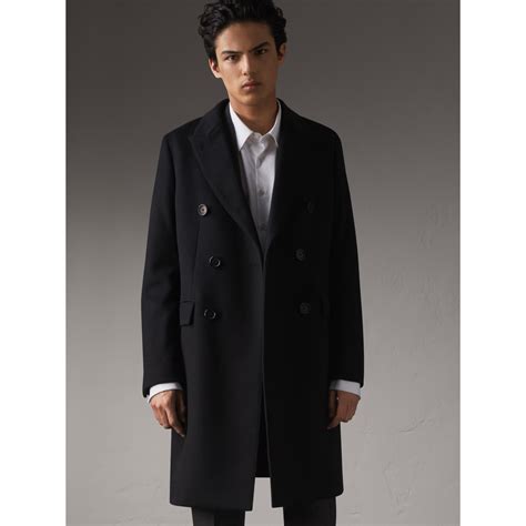 burberry double breasted wool cashmere blend tailored coat|burberry cashmere setup men.